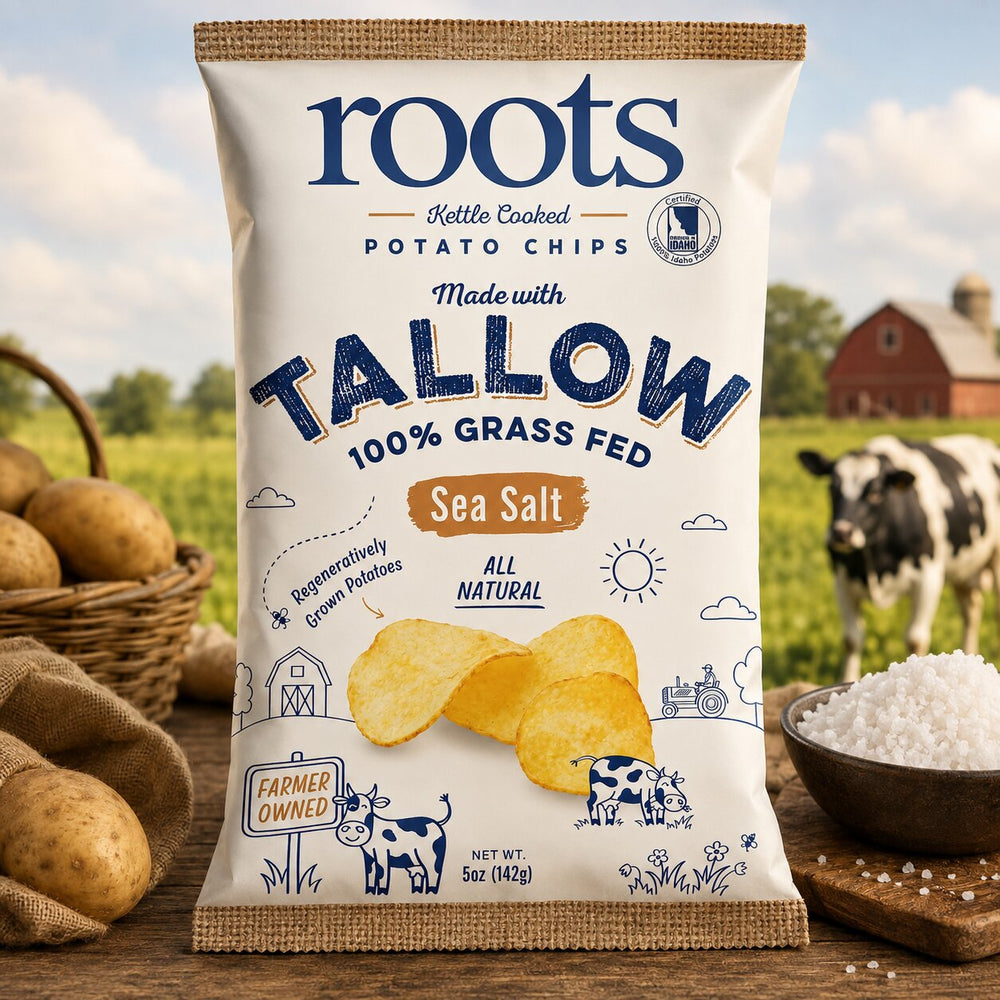Tallow Sea Salt Potato Chips | Cooked in 100% Grass-Fed Beef Tallow