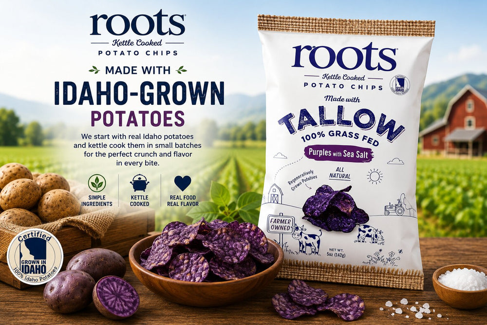 Roots Kettle Cooked Potato Chips Made with Idaho-Grown Potatoes
