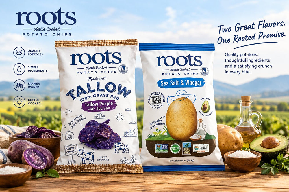 Roots Potato Chips | Purple, Tallow & Sea Salt Vinegar