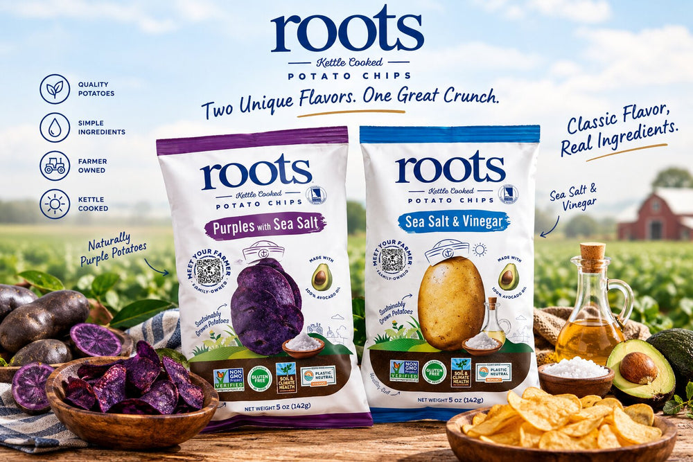 Roots Potato Chips | Purple & Tallow Sea Salt Chips