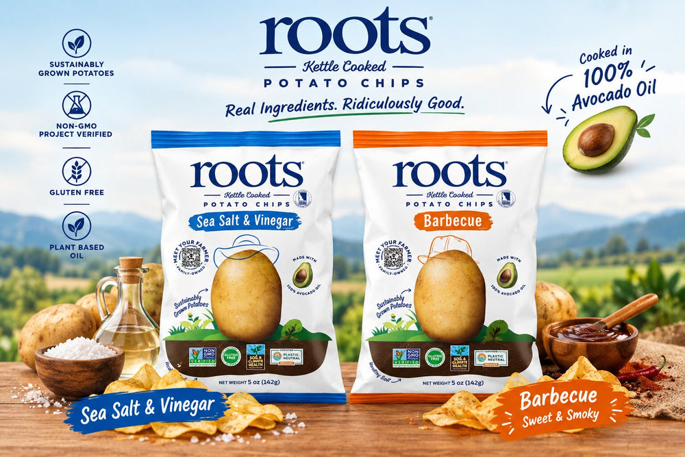 Sea Salt & Vinegar and Barbecue Potato Chips | Roots
