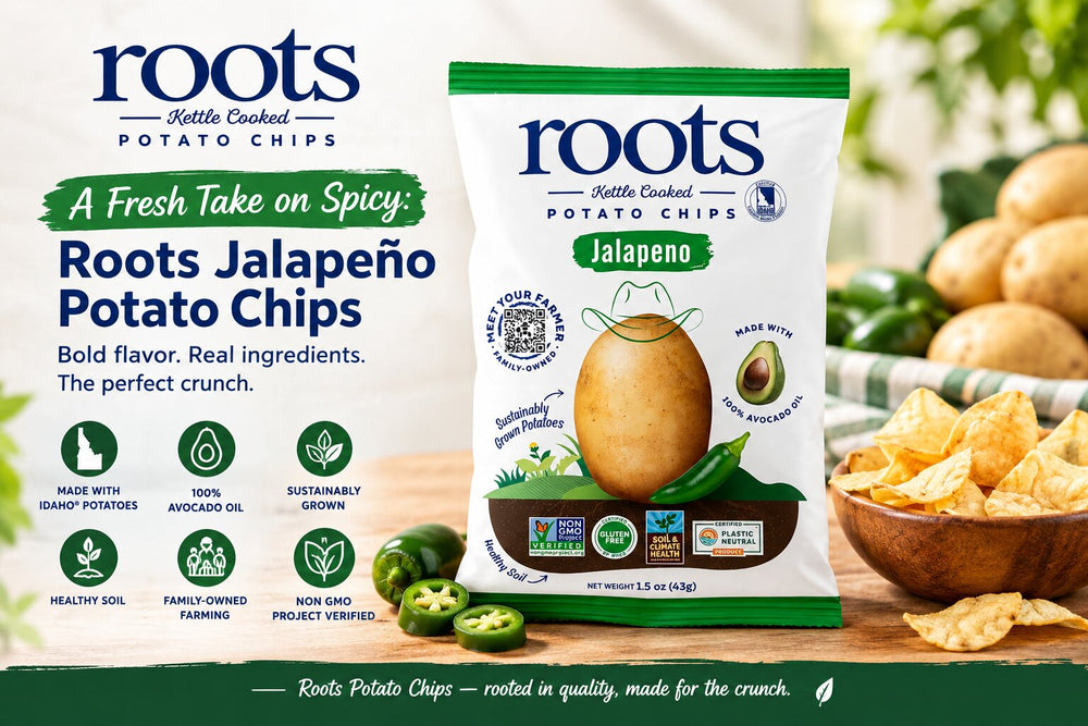 Roots Jalapeño Potato Chips | Idaho® Potatoes & Avocado Oil