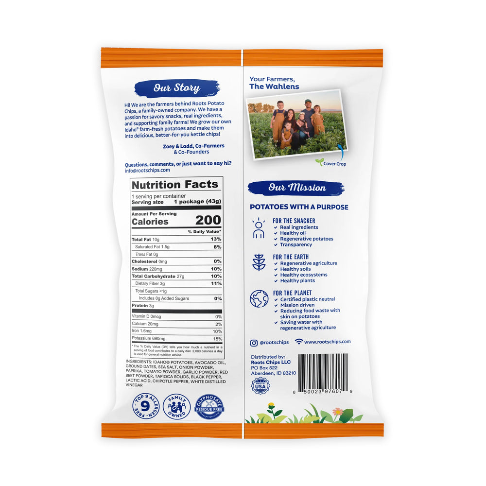 Barbecue Kettle Cooked Potato Chips – New Smoky-Sweet Flavor – Idaho Potatoes in Avocado Oil – (30 x 1.5 oz Bags)