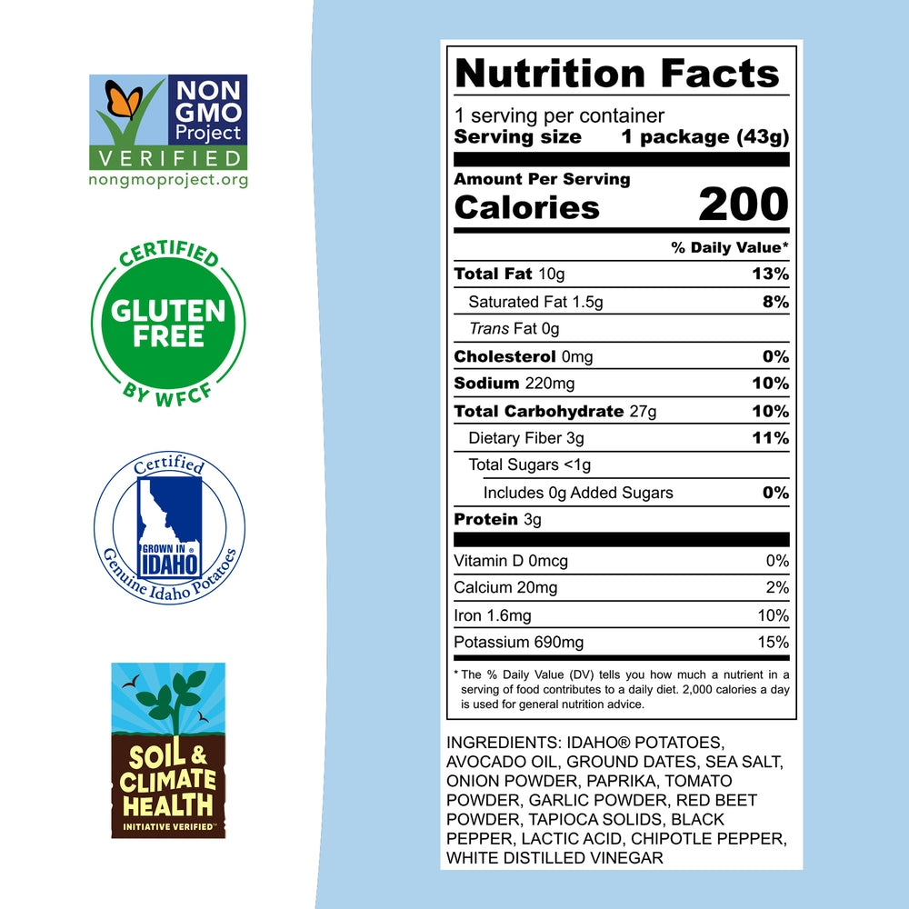 Barbecue Kettle Cooked Potato Chips – New Smoky-Sweet Flavor – Idaho Potatoes in Avocado Oil – (30 x 1.5 oz Bags)