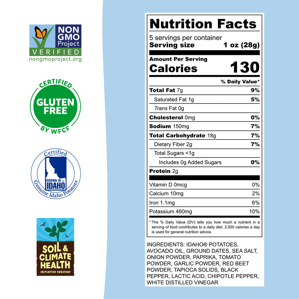 Barbecue Kettle Cooked Potato Chips – New Smoky-Sweet Flavor – Idaho Potatoes in Avocado Oil – (12 x 5 oz Bags)