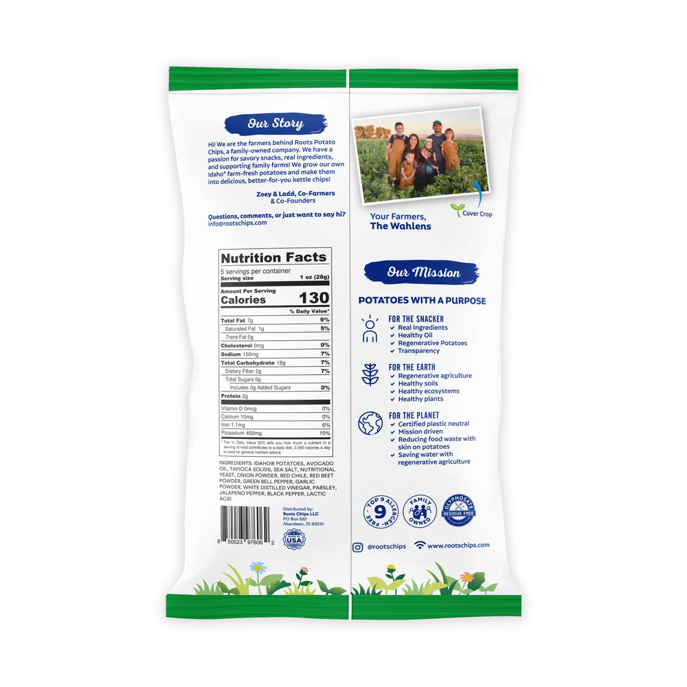 Jalapeño Kettle Cooked Potato Chips – Spicy, Zesty Flavor – Idaho Potatoes Cooked in Avocado Oil – (12 × 5 oz Bags)