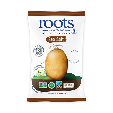 Sea Salt Kettle Cooked Potato Chips – Classic, Crispy Flavor – Regenerative Idaho Potatoes Cooked in 100% Avocado Oil – (12 x 5 oz Bags)