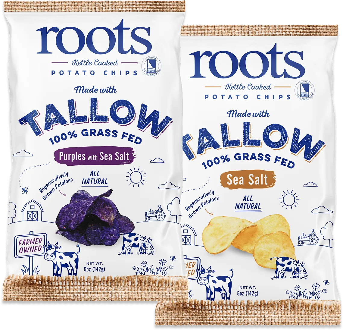 Roots Chips - Tallow Chips - 5oz Bags